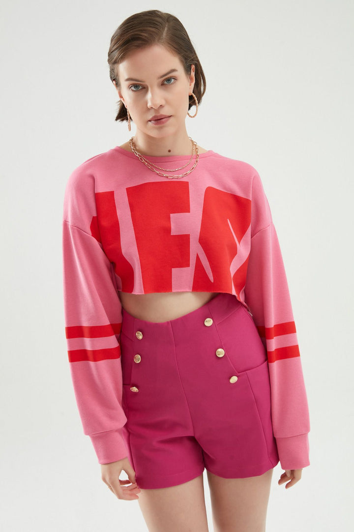 Printed Sweatshirt Pink