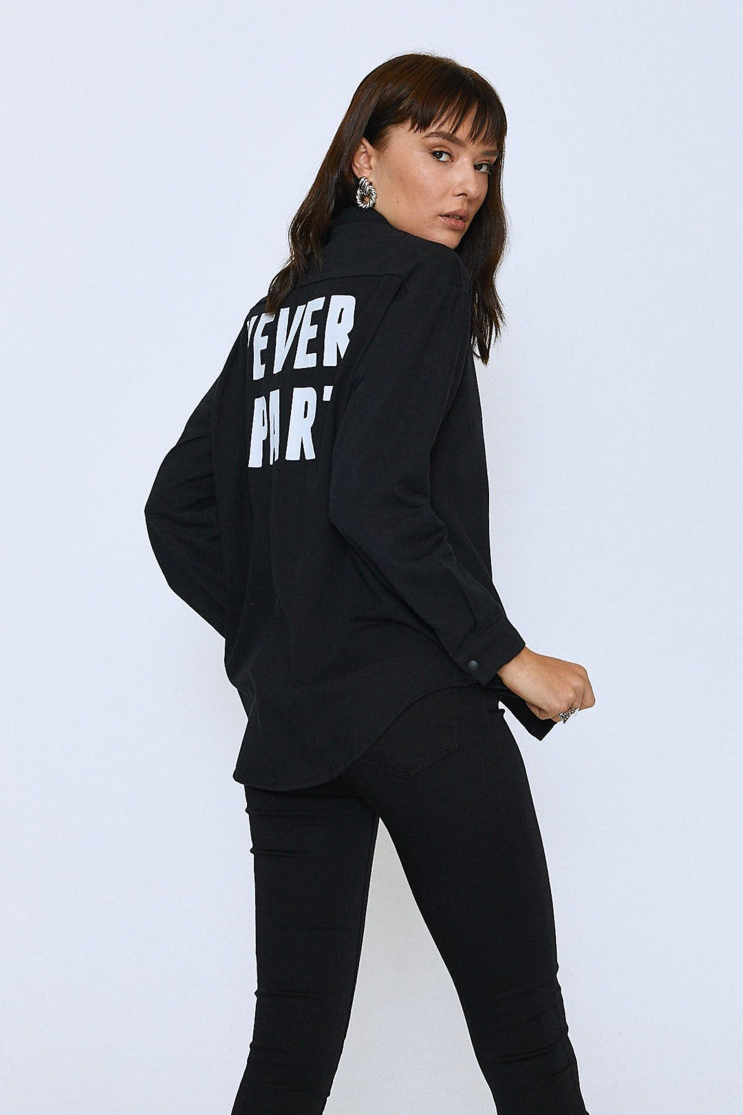 Back Printed Shirt Black