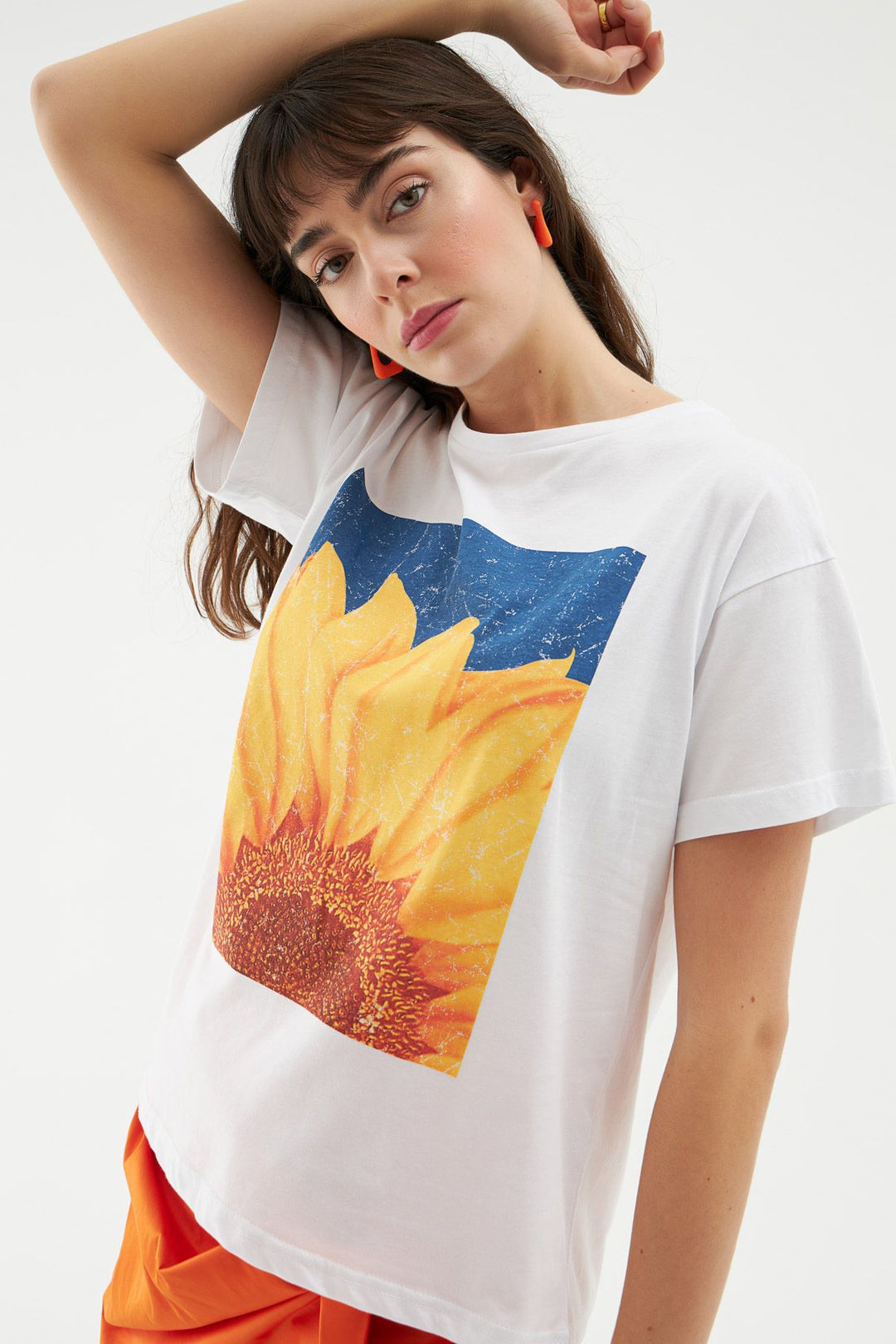 Baskılı Tişört Beyaz