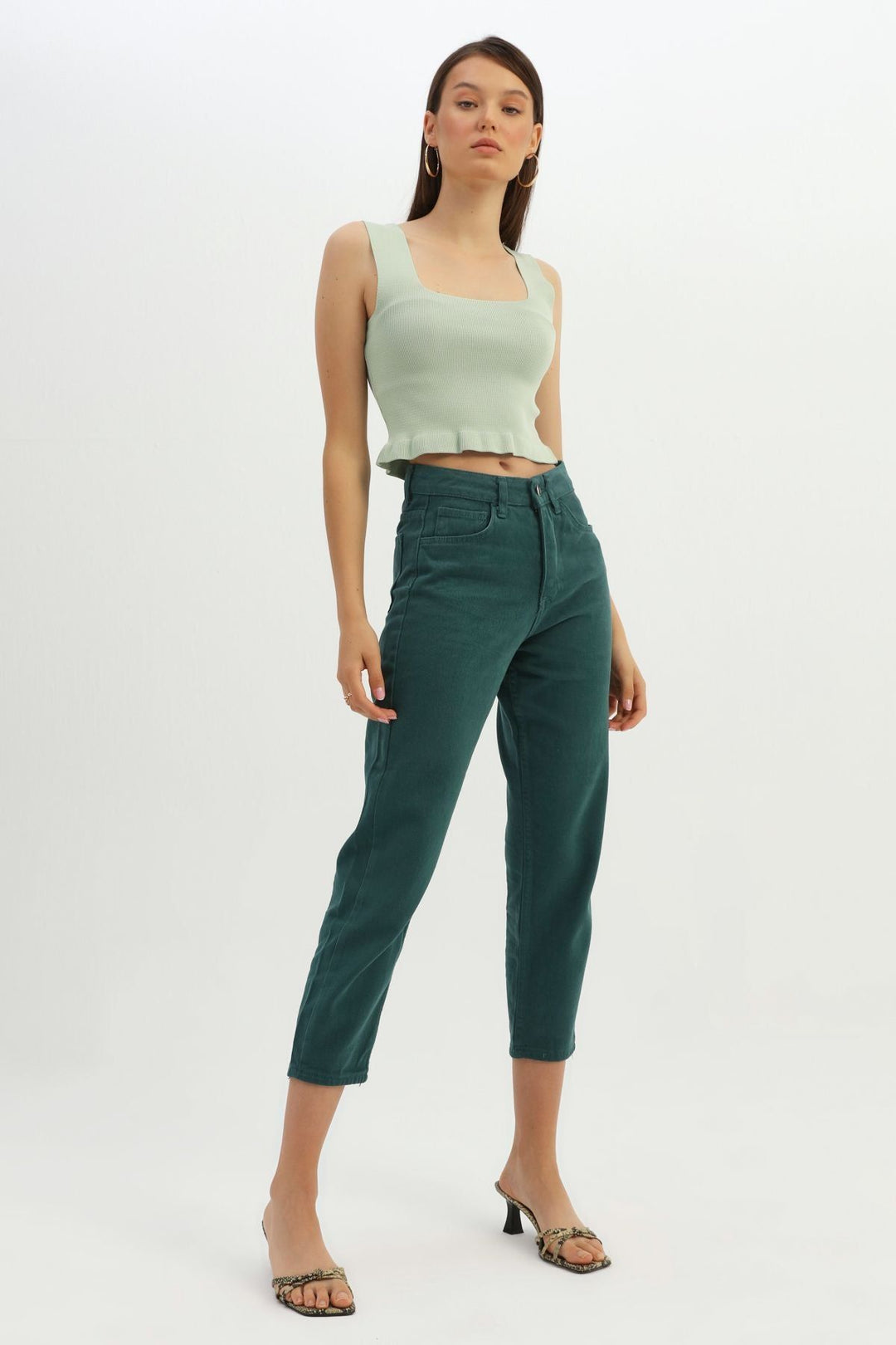 Hanging End Frilly Knitwear Mint