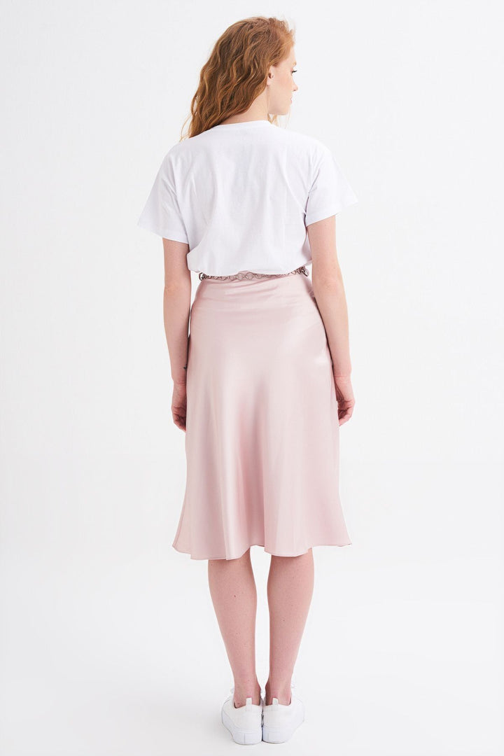 Waist Chain Midi Skirt Powder