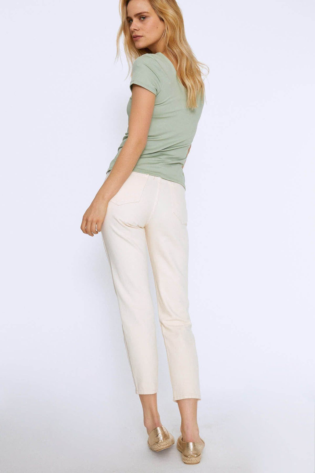 Short Sleeve Basic Blouse Mint