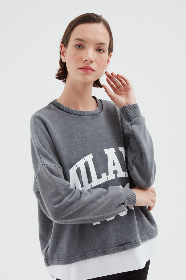 Garnish Oversize Sweatshirt Anthracite