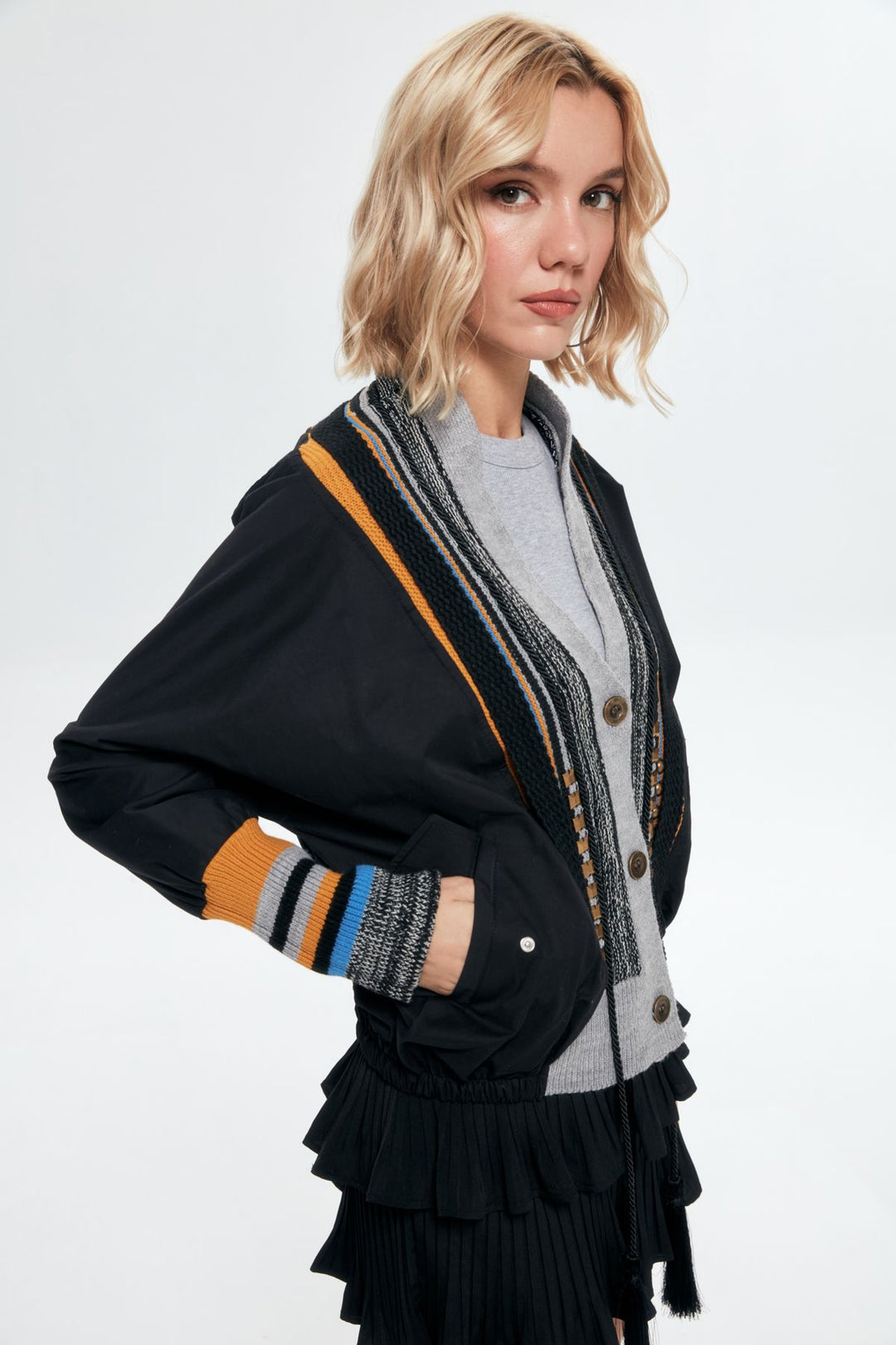 Match Detaylı Mevsimlik Ceket Siyah