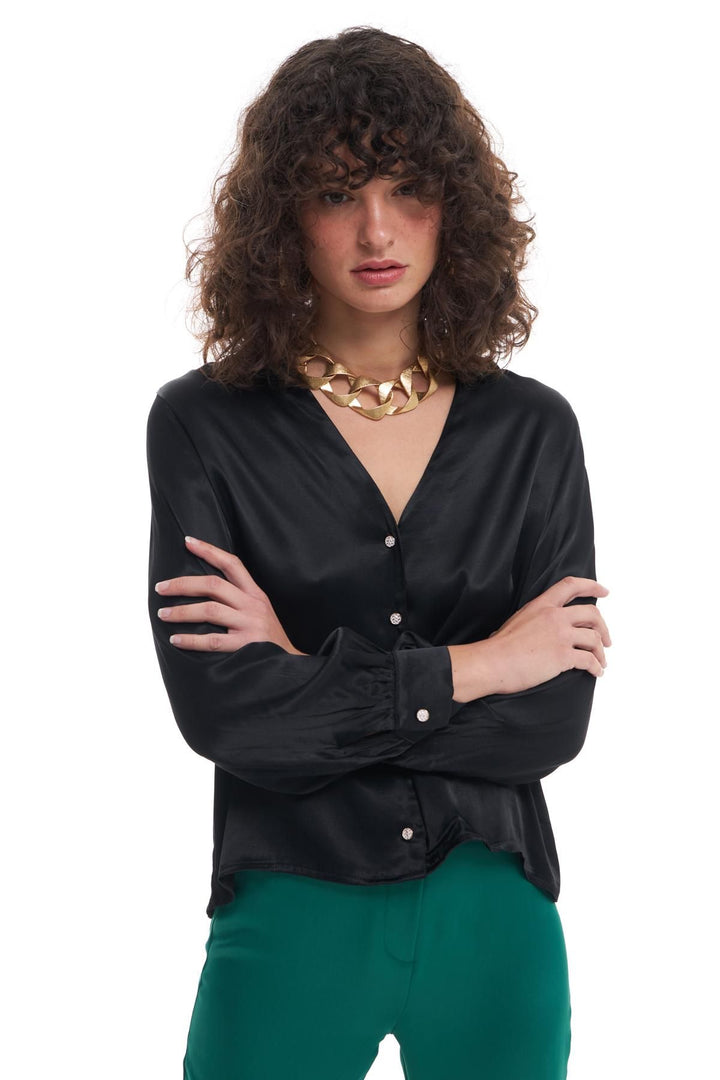 Satin Shirt Black