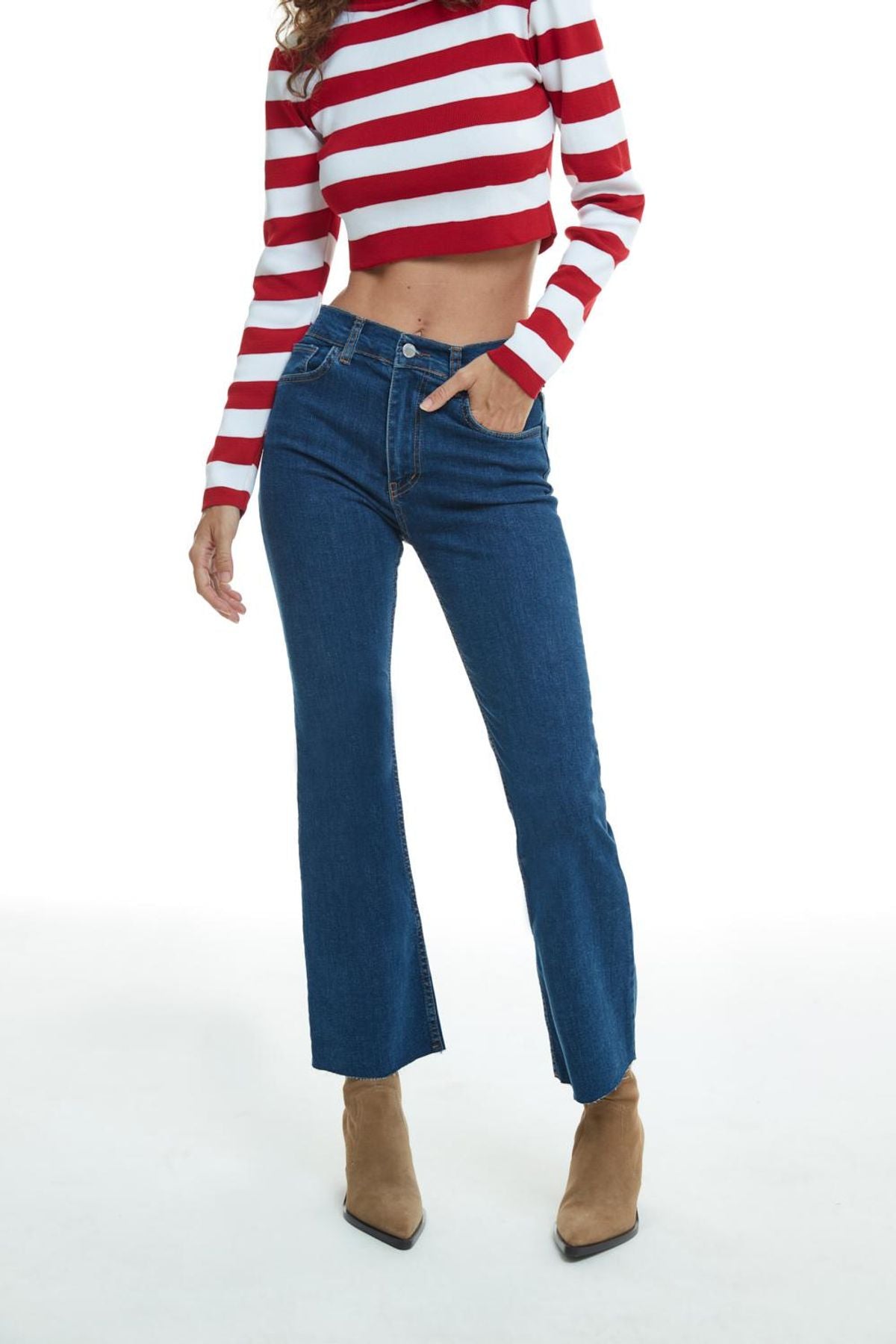 Spanish Cropped Trousers Blue