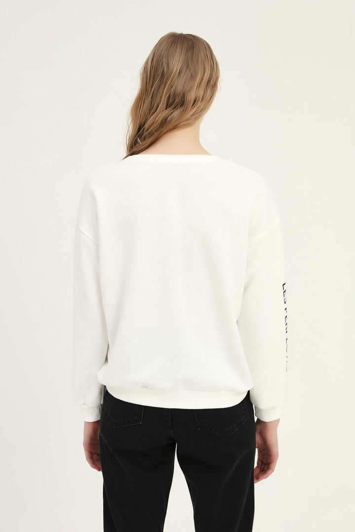 Elephant Printed Sweatshirt White