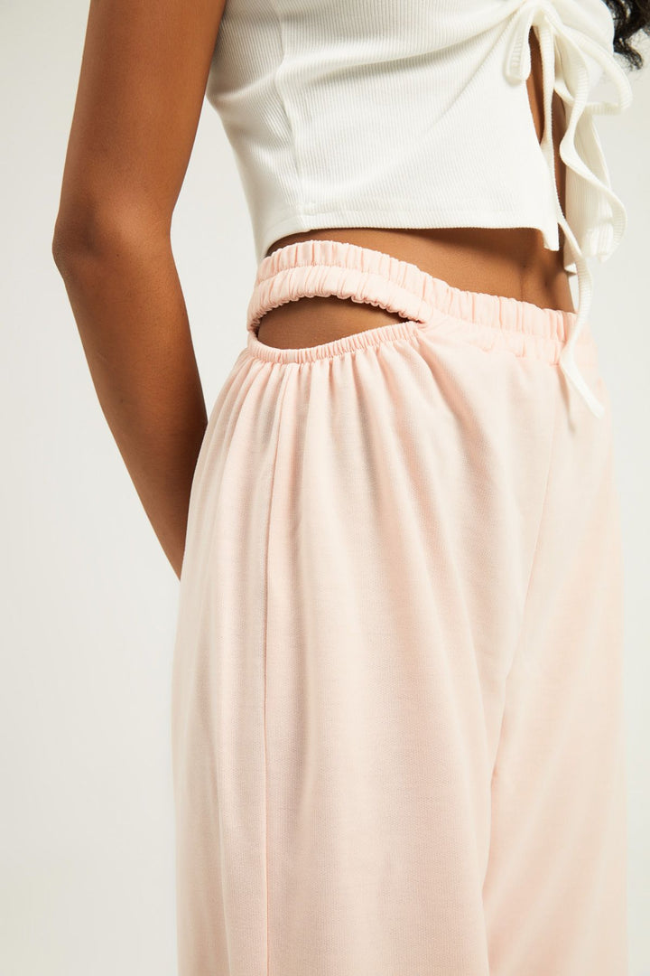 Low-cut Jogger Pants Powder