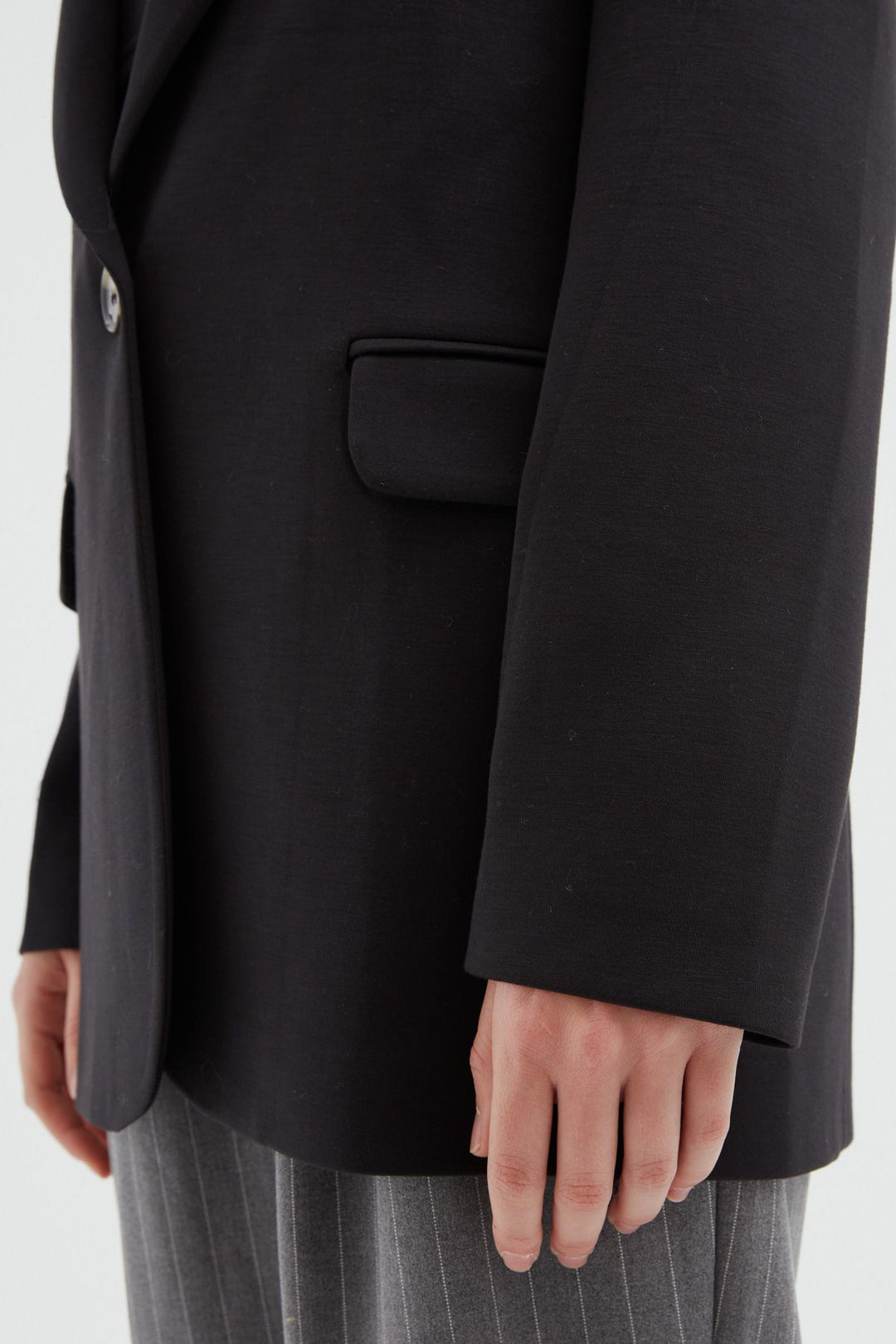 Tek Düğmeli Blazer Ceket Siyah