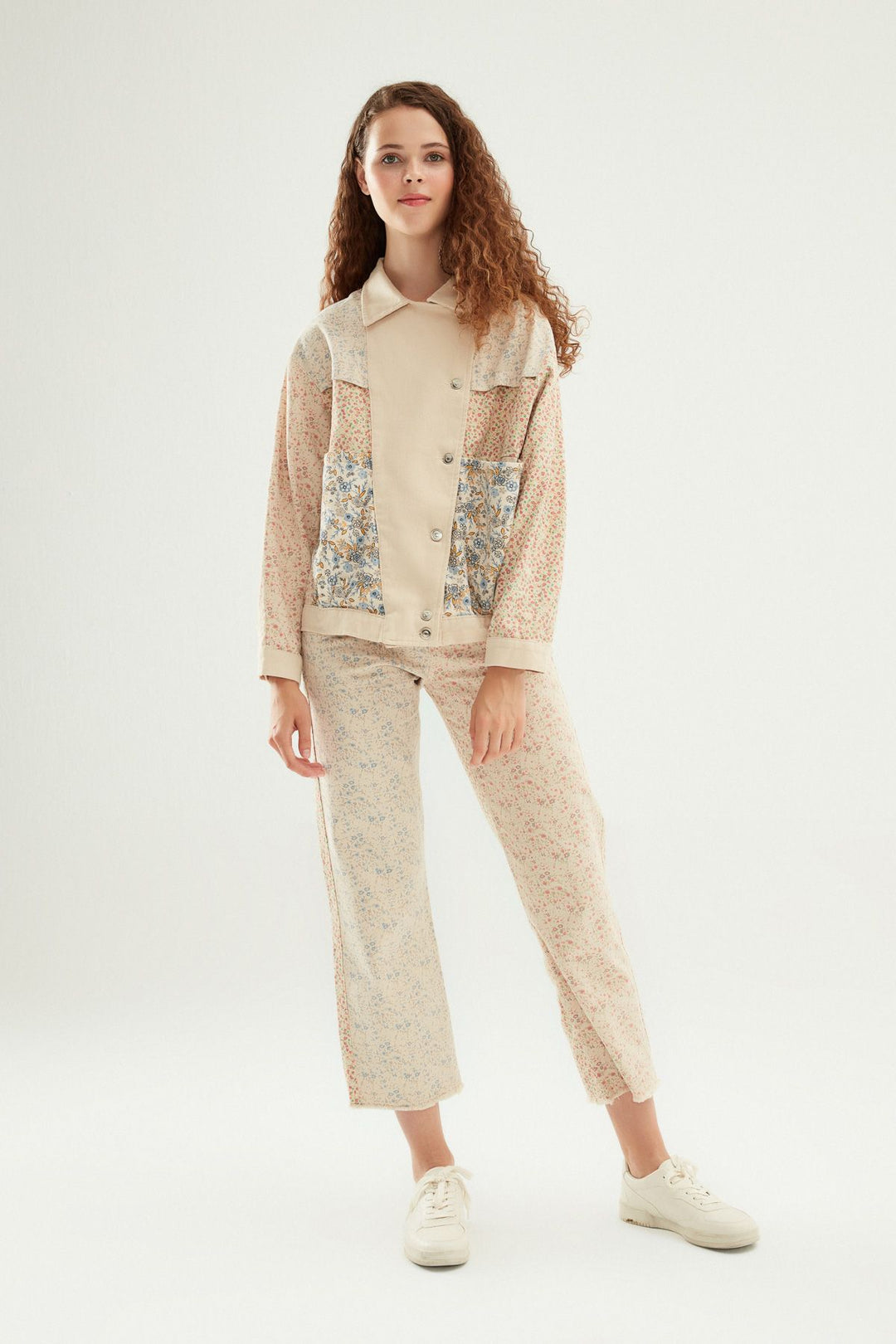 Patchwork Jacket Stone