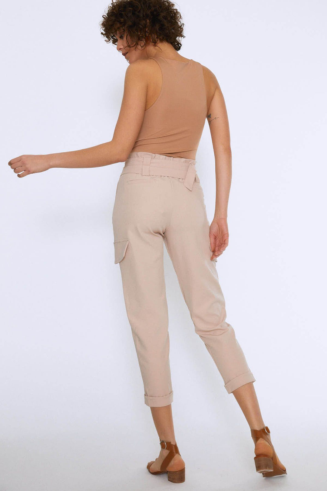 Halter Neck Bodysuit Camel