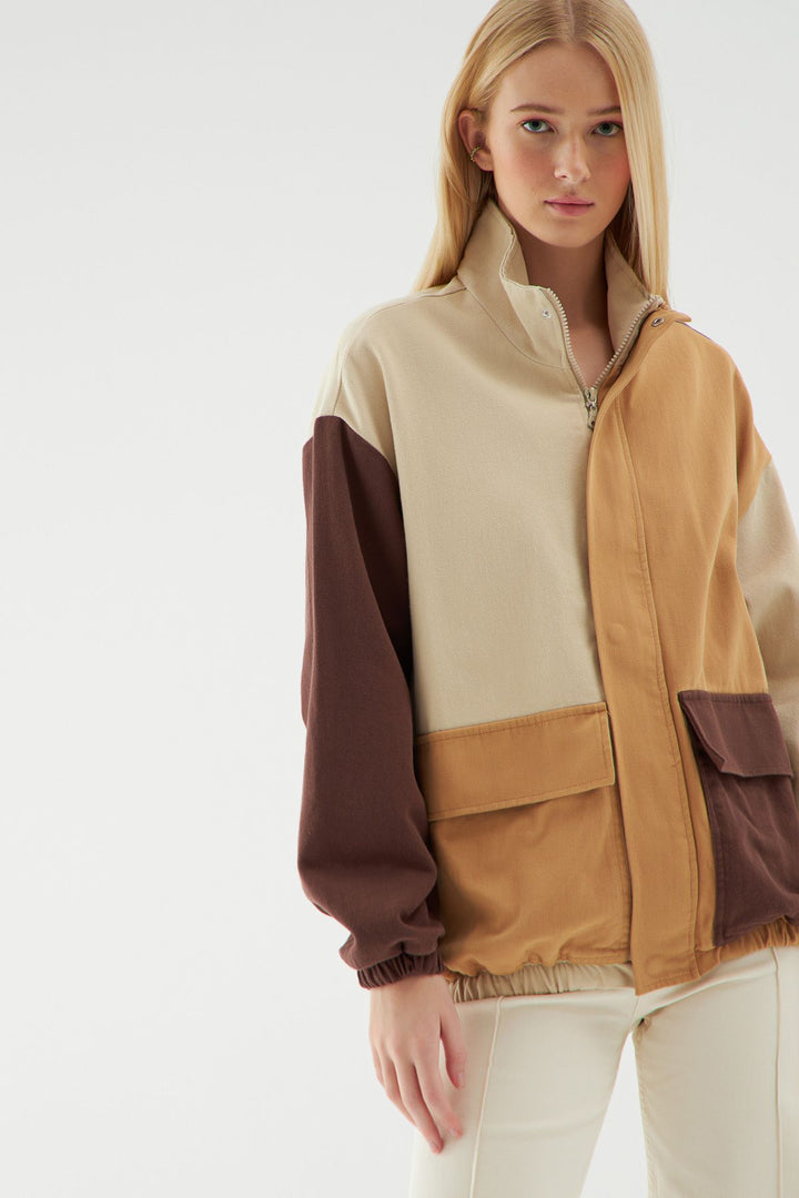 Beli Lastikli Gabardin Ceket Bej