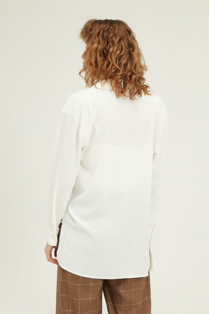 White Shirt with Undershirt and Tie Detail