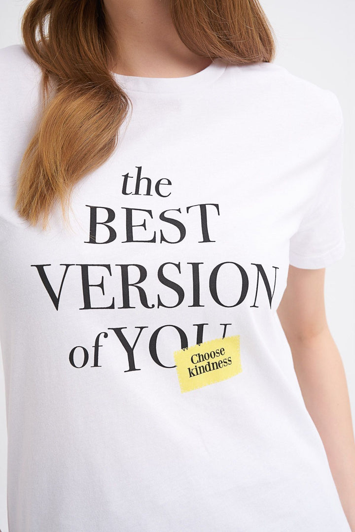 Baskılı Tişört Sarı