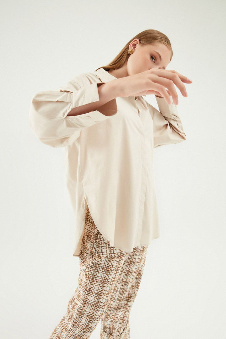Oversize Basic Shirt Stone