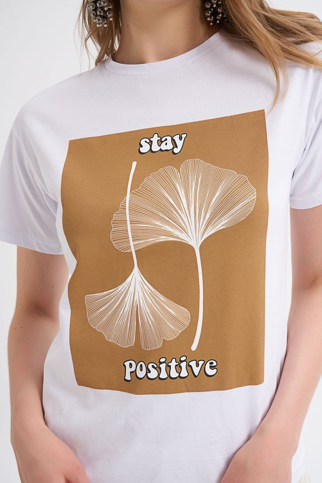 Baskılı Tişört Camel