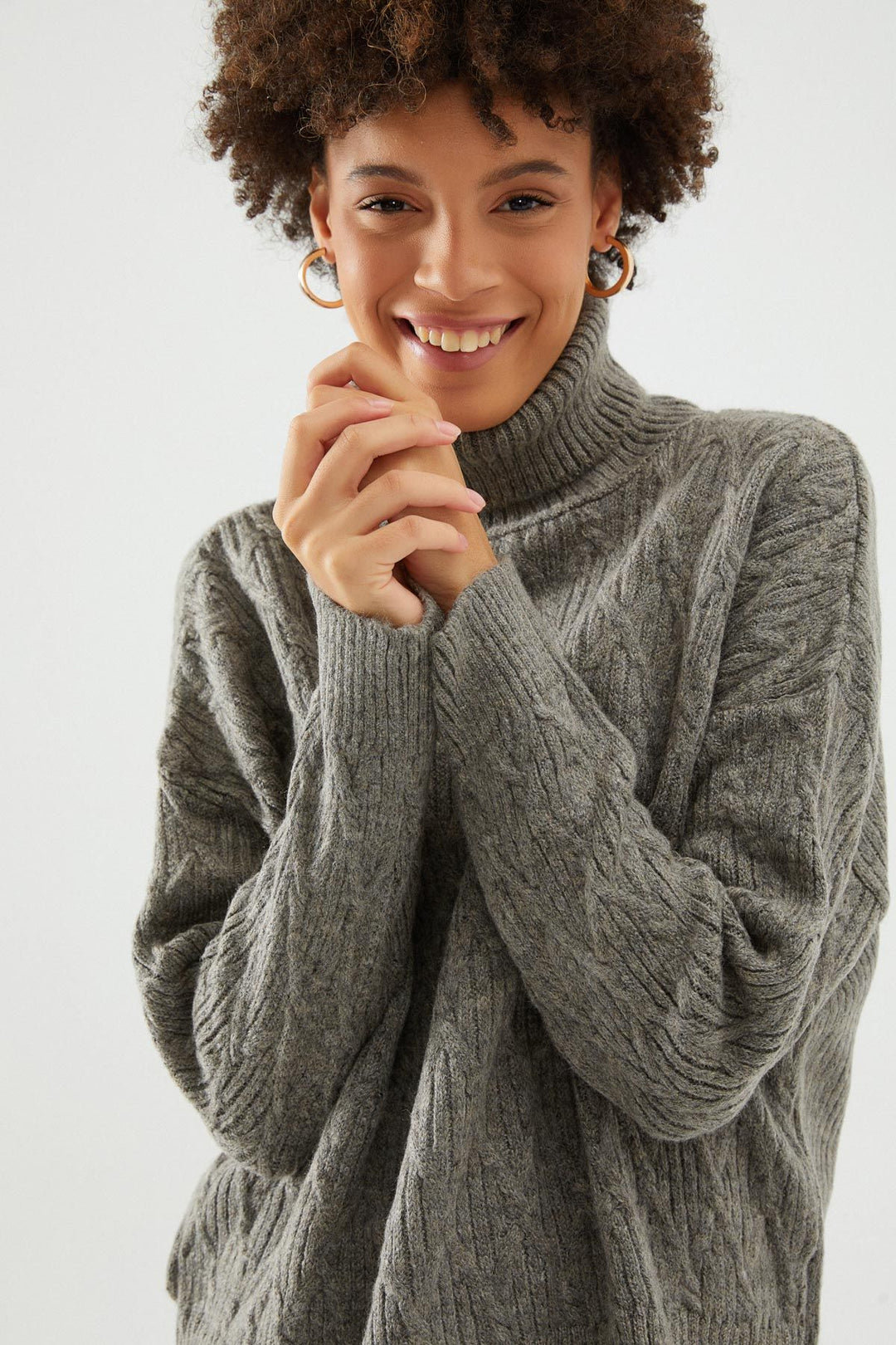 Turtleneck Sweater Gray