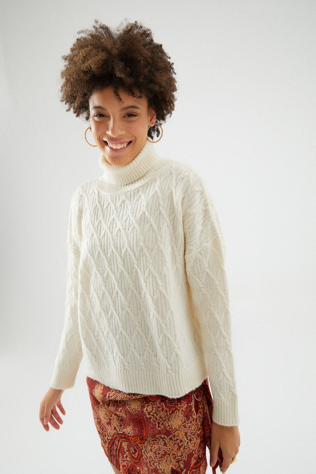 Turtleneck Sweater Ecru