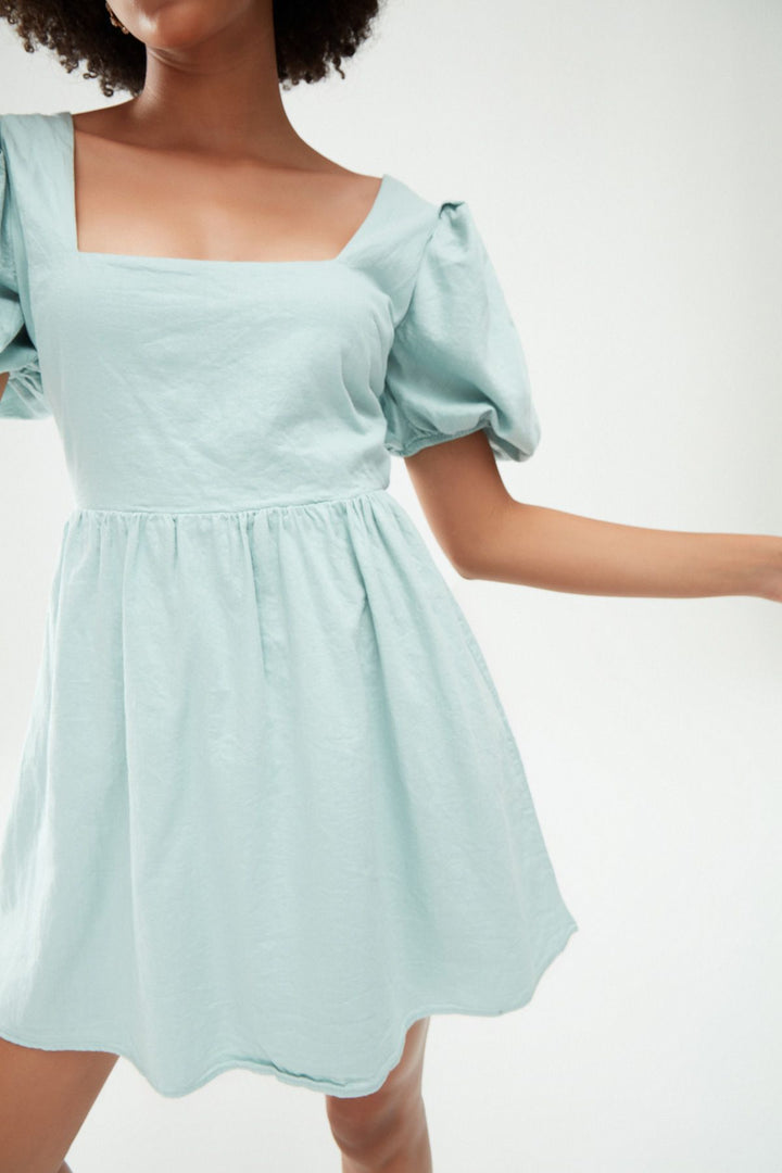 Balloon Sleeve Decollete Waistcoat Mint
