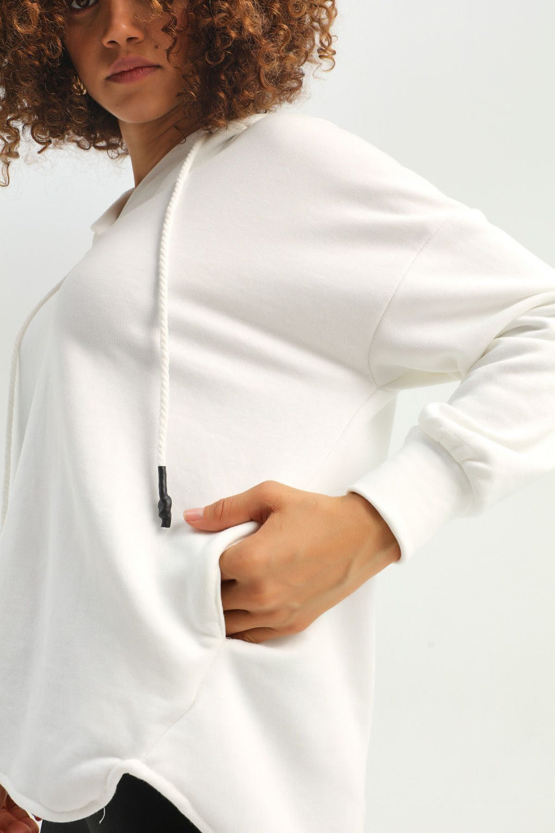 Hooded Oversize Sweatshirt Ecru