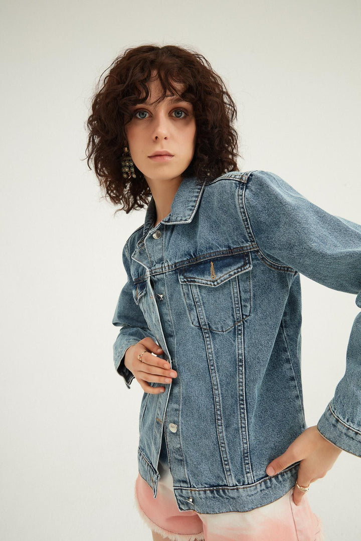 Cepli Kot Ceket Açık Mavi