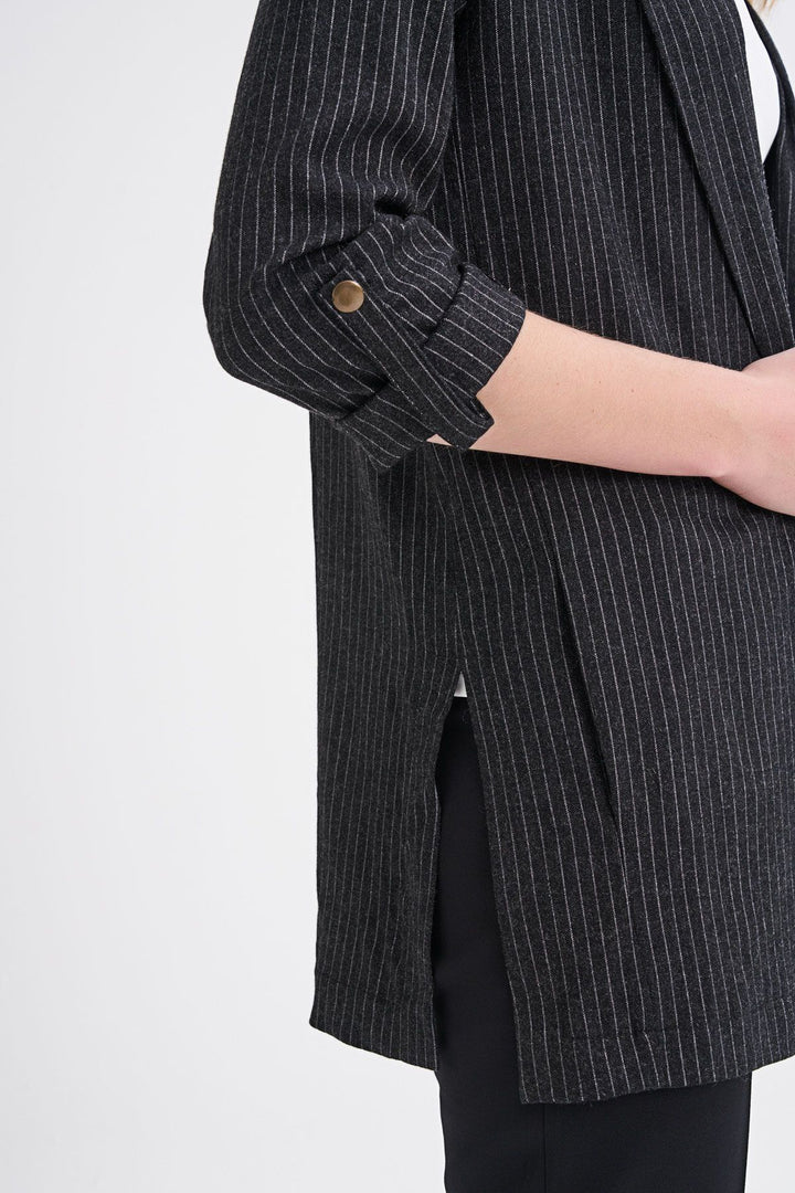 Striped Blazer Jacket Anthracite