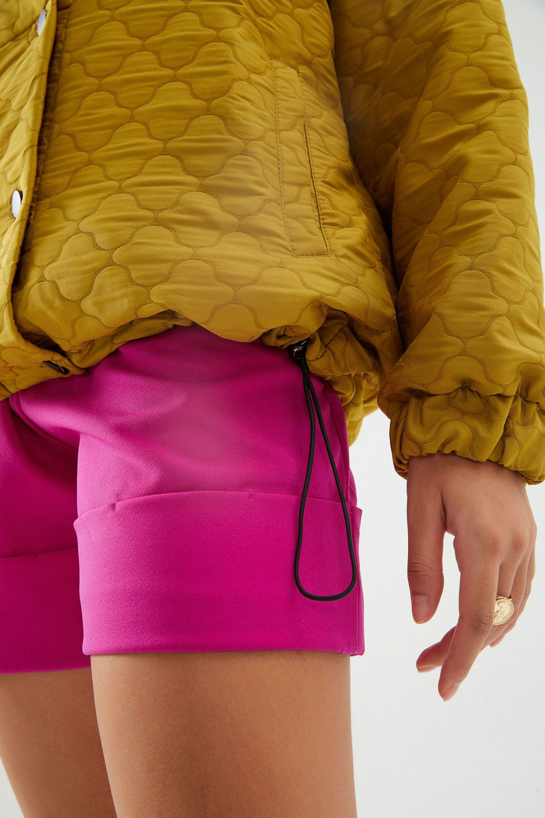 Kapitone Ceket Olive