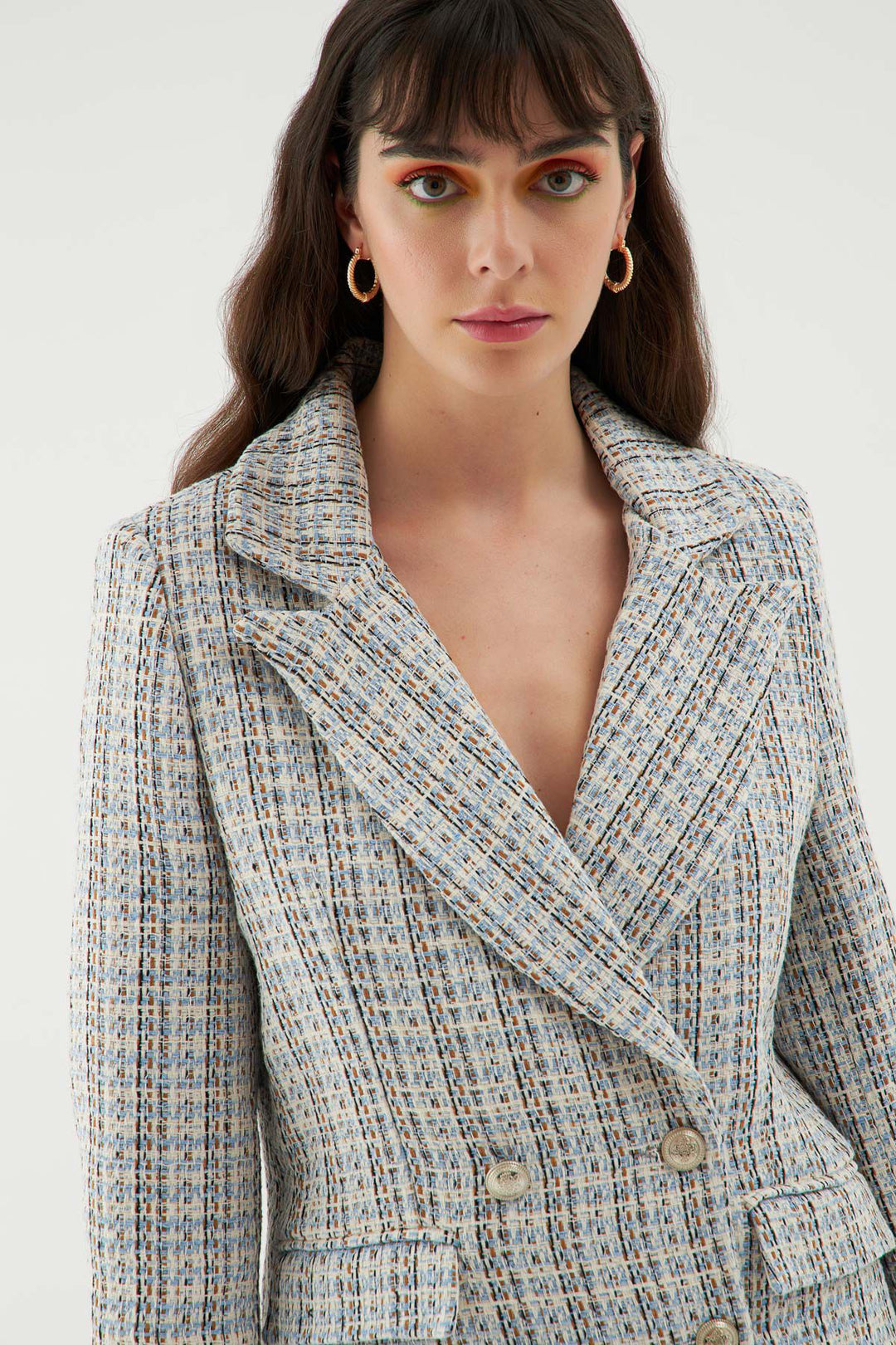 Tüvit Blazer Ceket Mavi