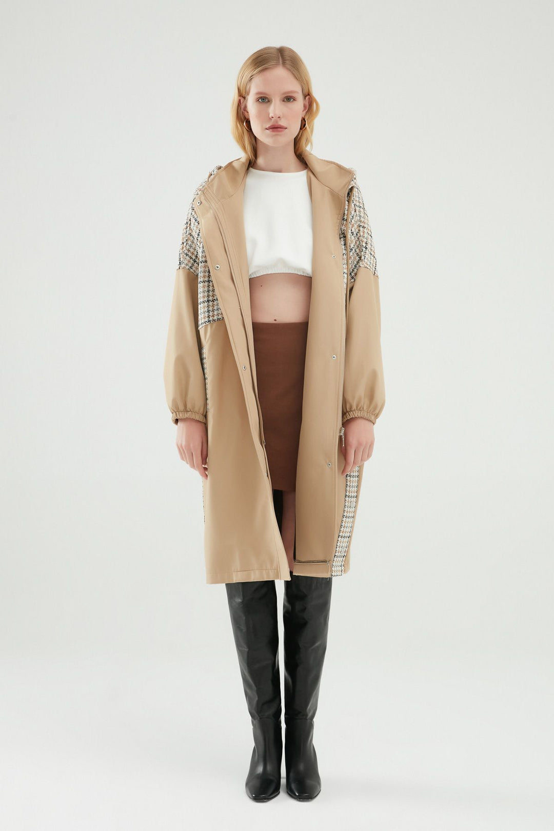 Garnish Oversize Trench Coat Beige