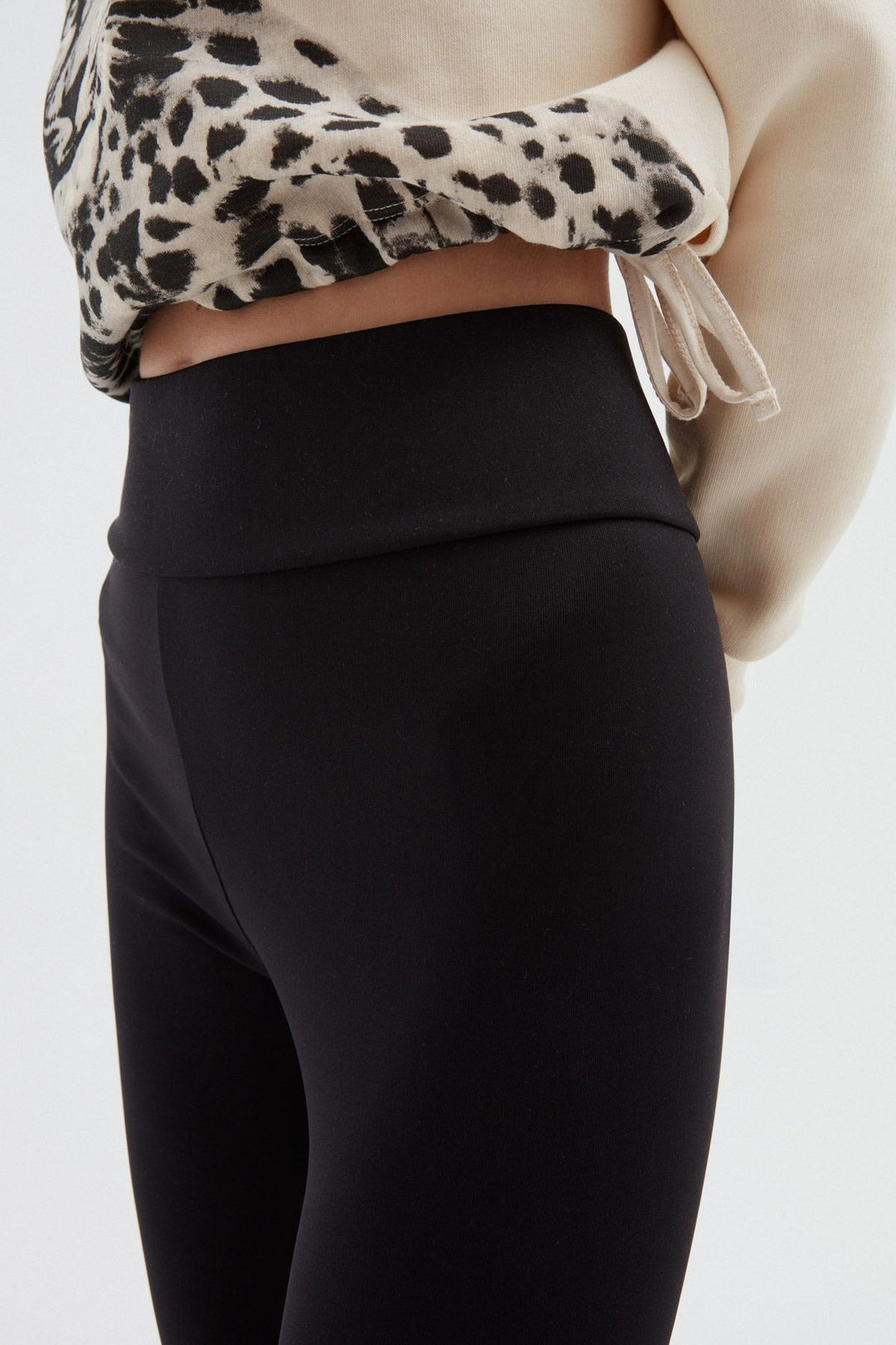 High Waist Basic Leggings Black