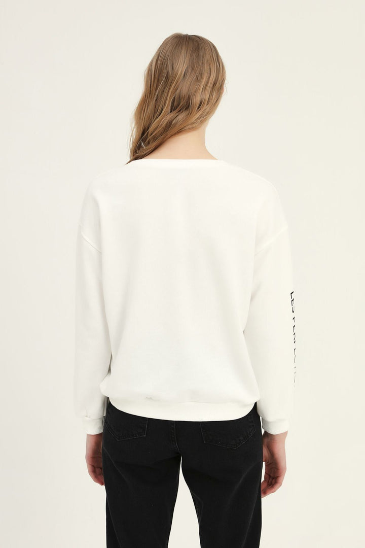 Elephant Printed Sweatshirt White