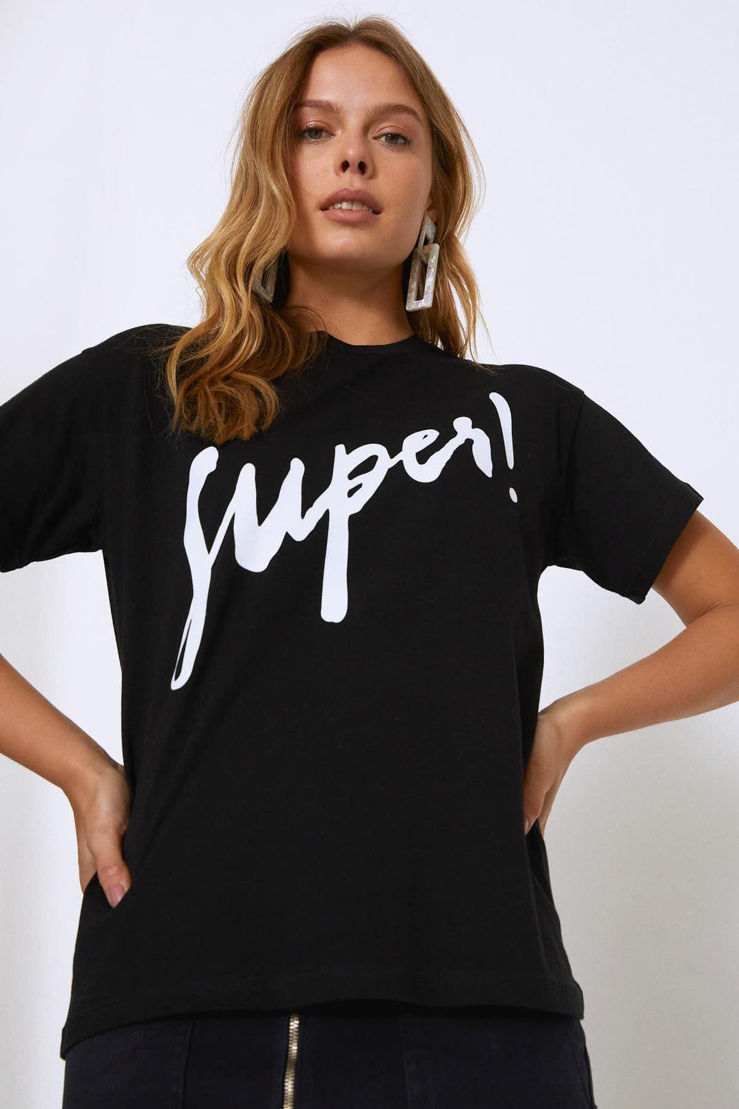 Baskılı Tişört Beyaz