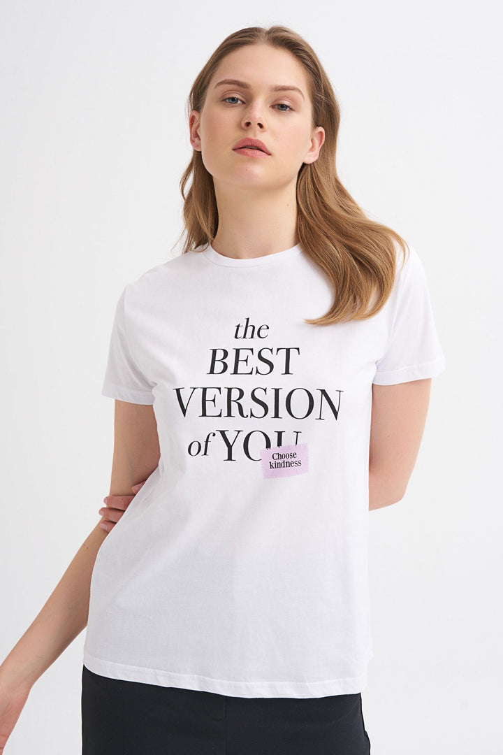 Baskılı Tişört Lila