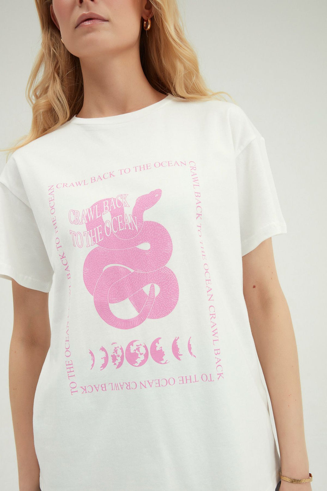 Baskılı Tişört Pembe