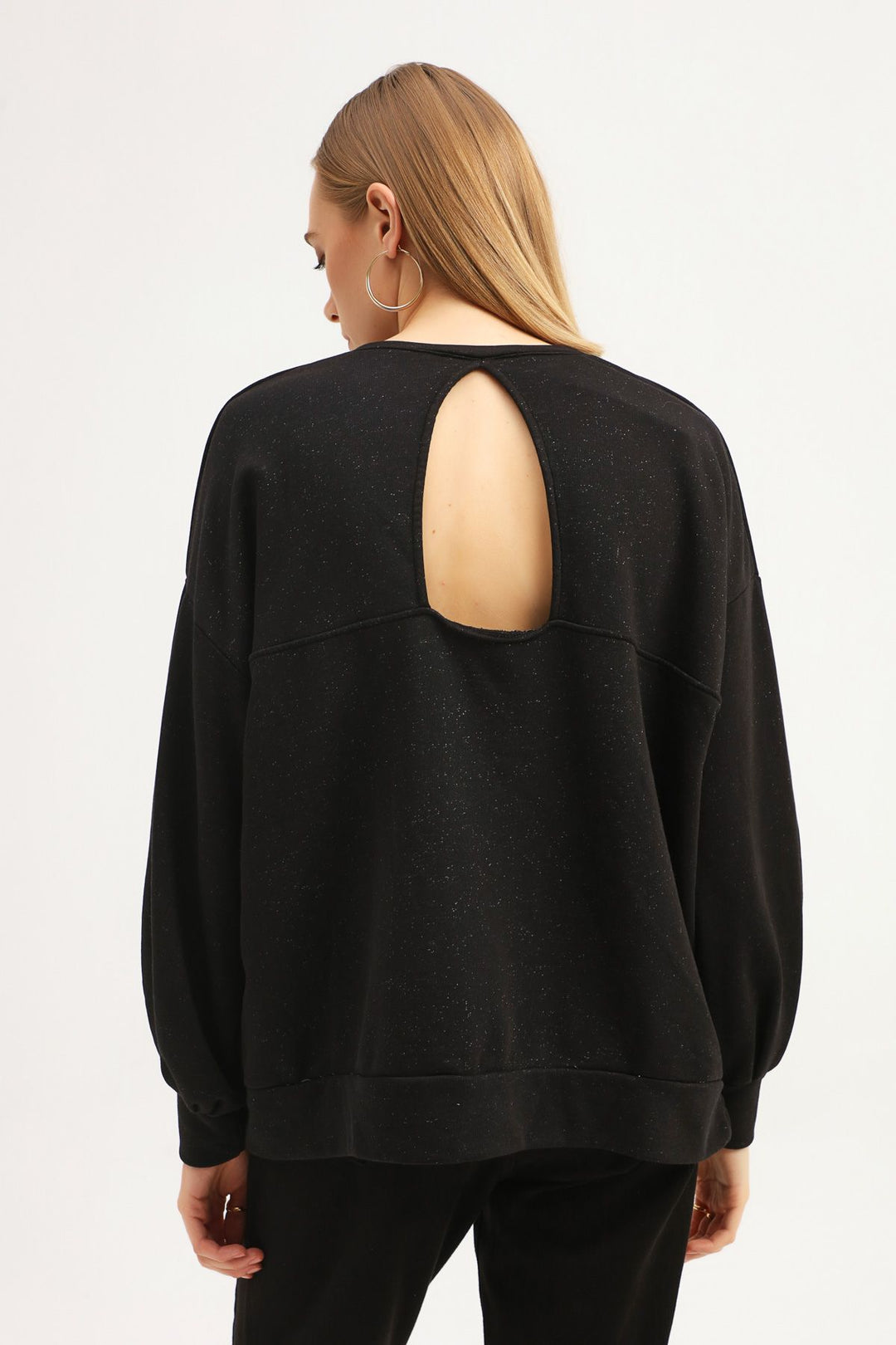 Low Back Oversize Sweatshirt Black