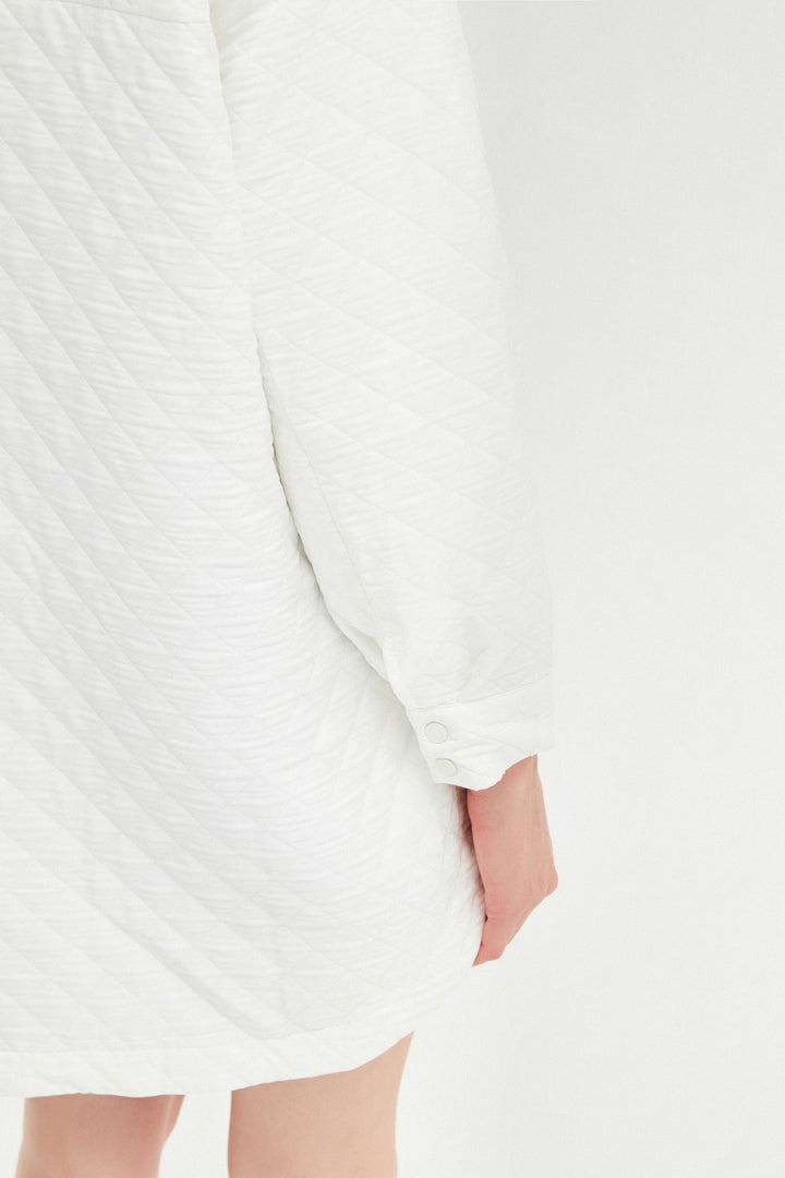 Oversize Quilted Jacket White