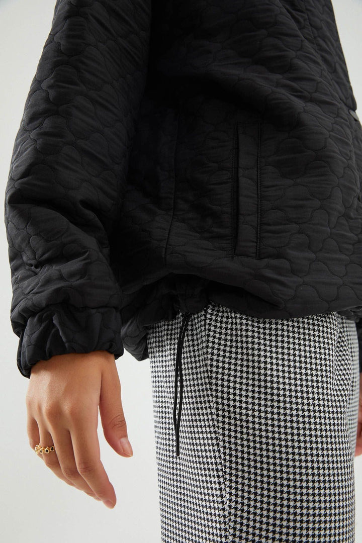 Kapitone Ceket Siyah