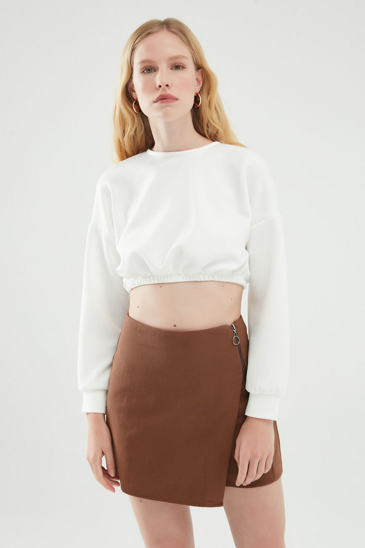 Crop Sweatshirt White