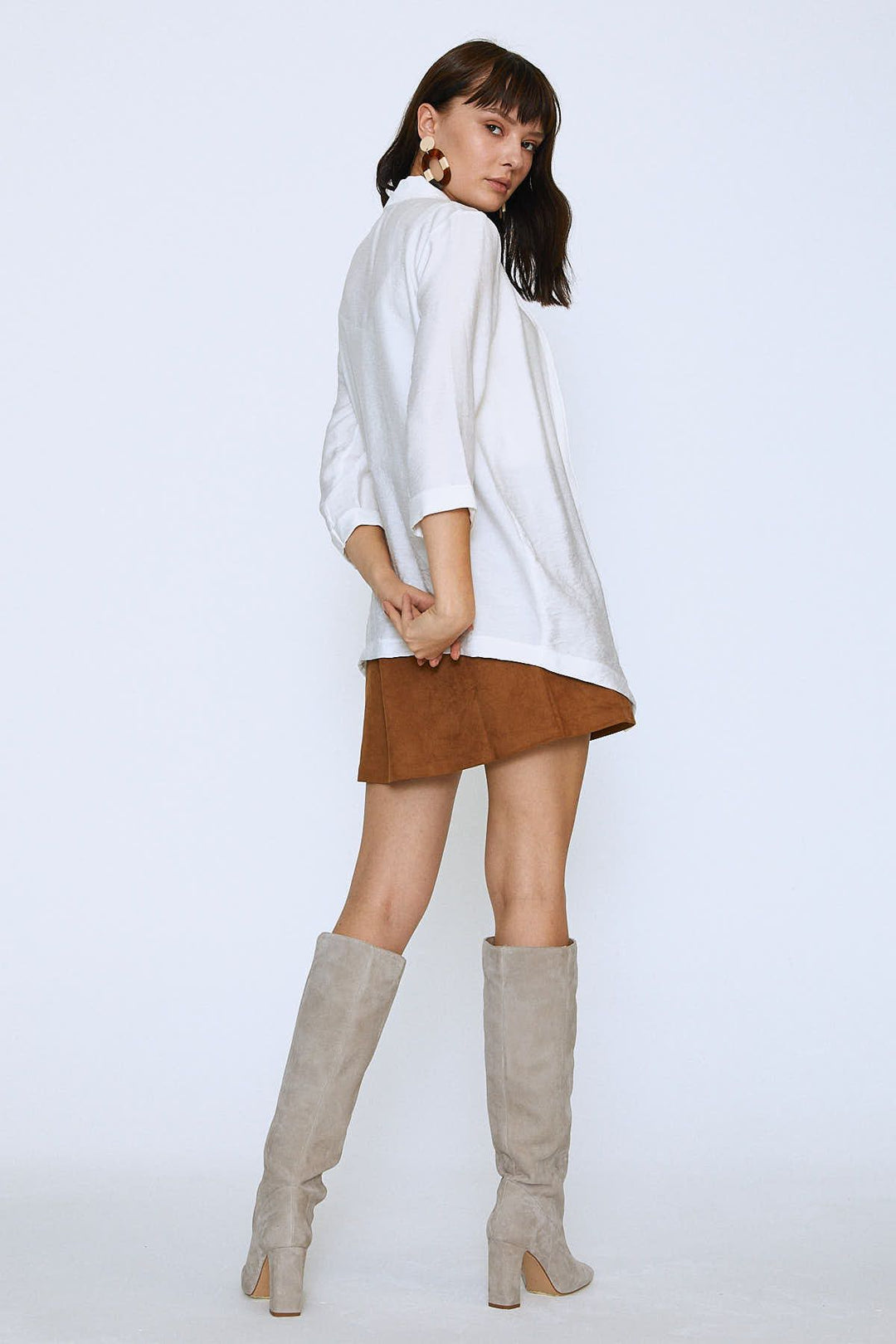 Shawl Collar Jacket Ecru