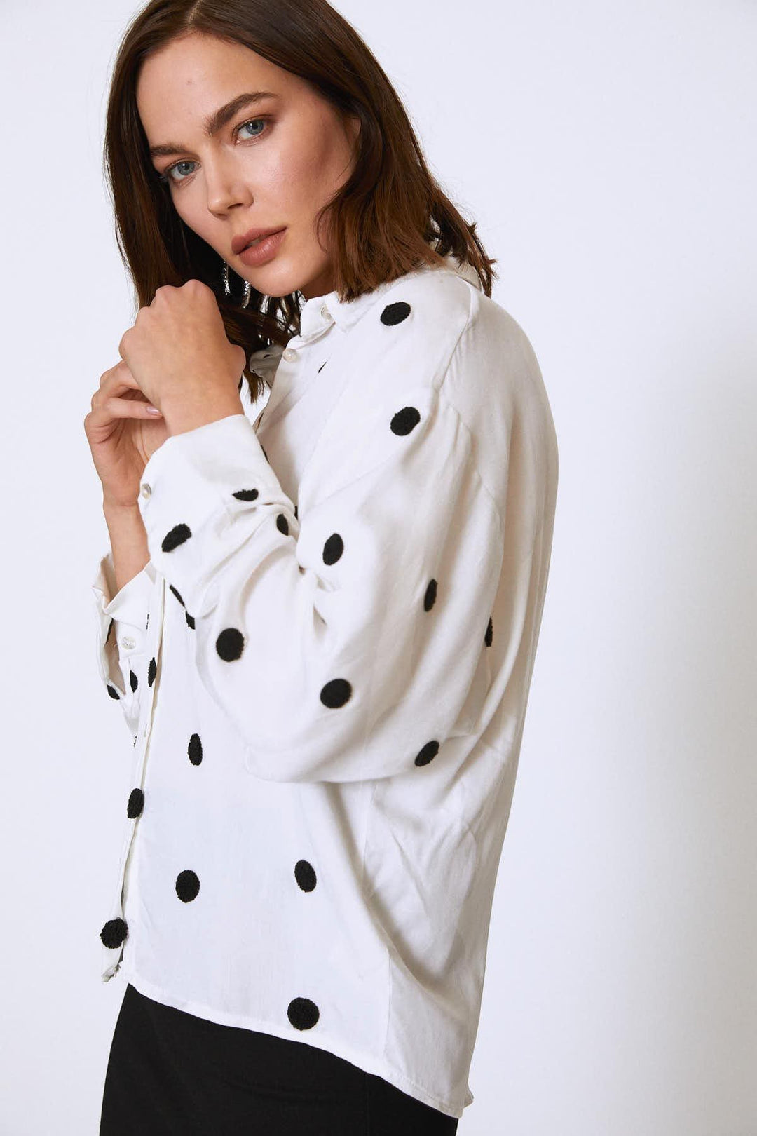 Polka Dot Shirt Black