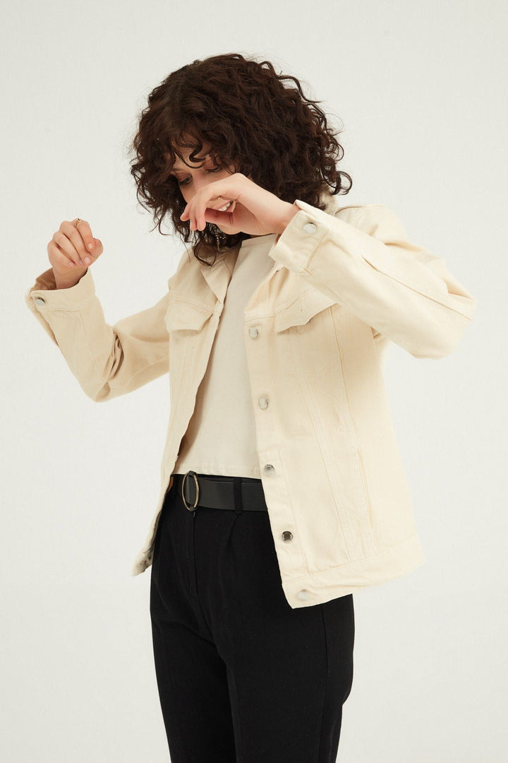 Gabardine Denim Jacket Bone