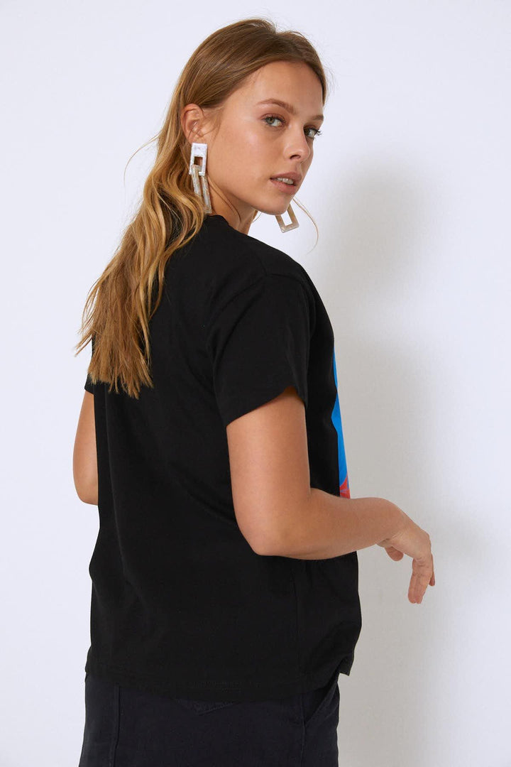 Baskılı Tişört Siyah