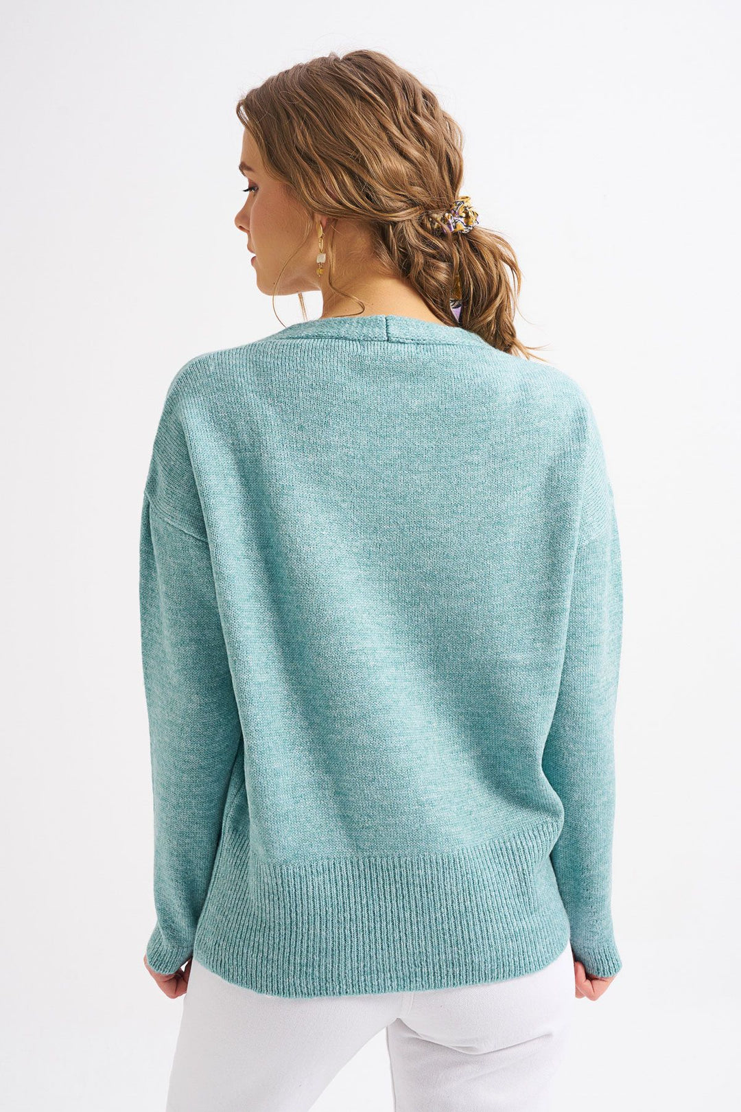 V Neck Sweater Mint