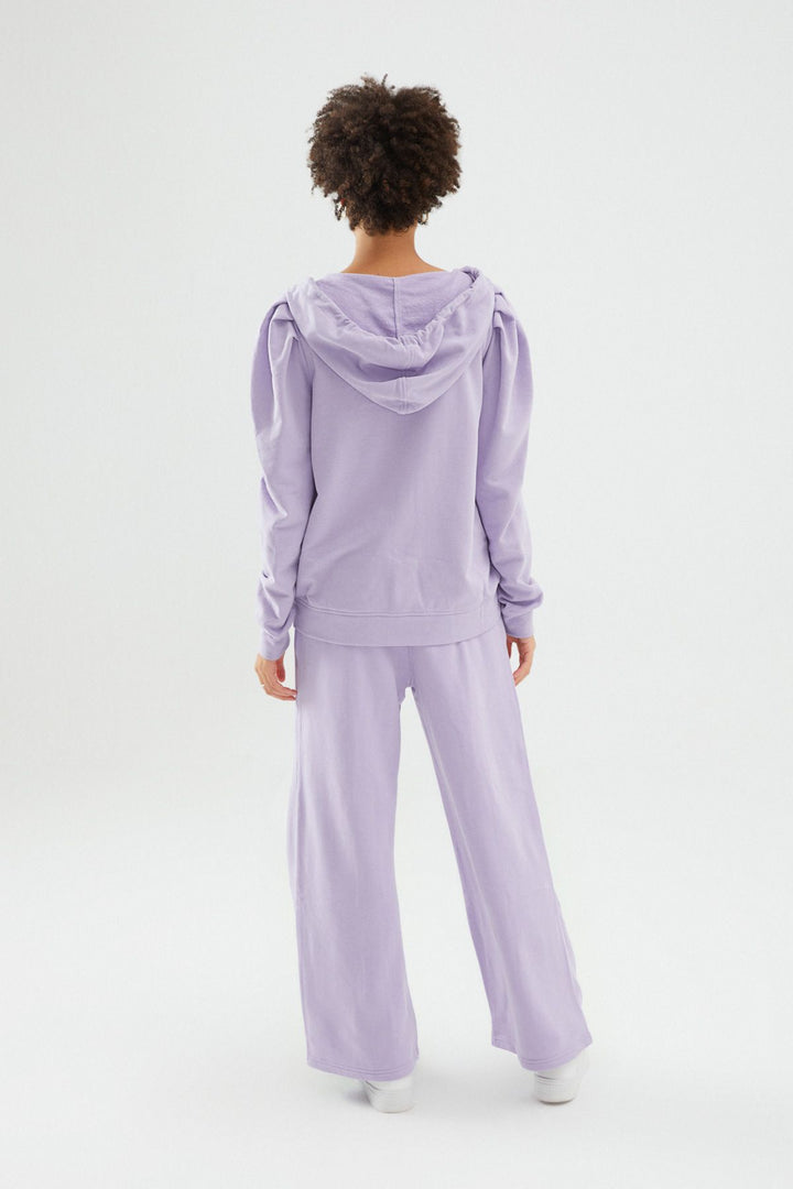 Hooded Zipper Jacket Lilac