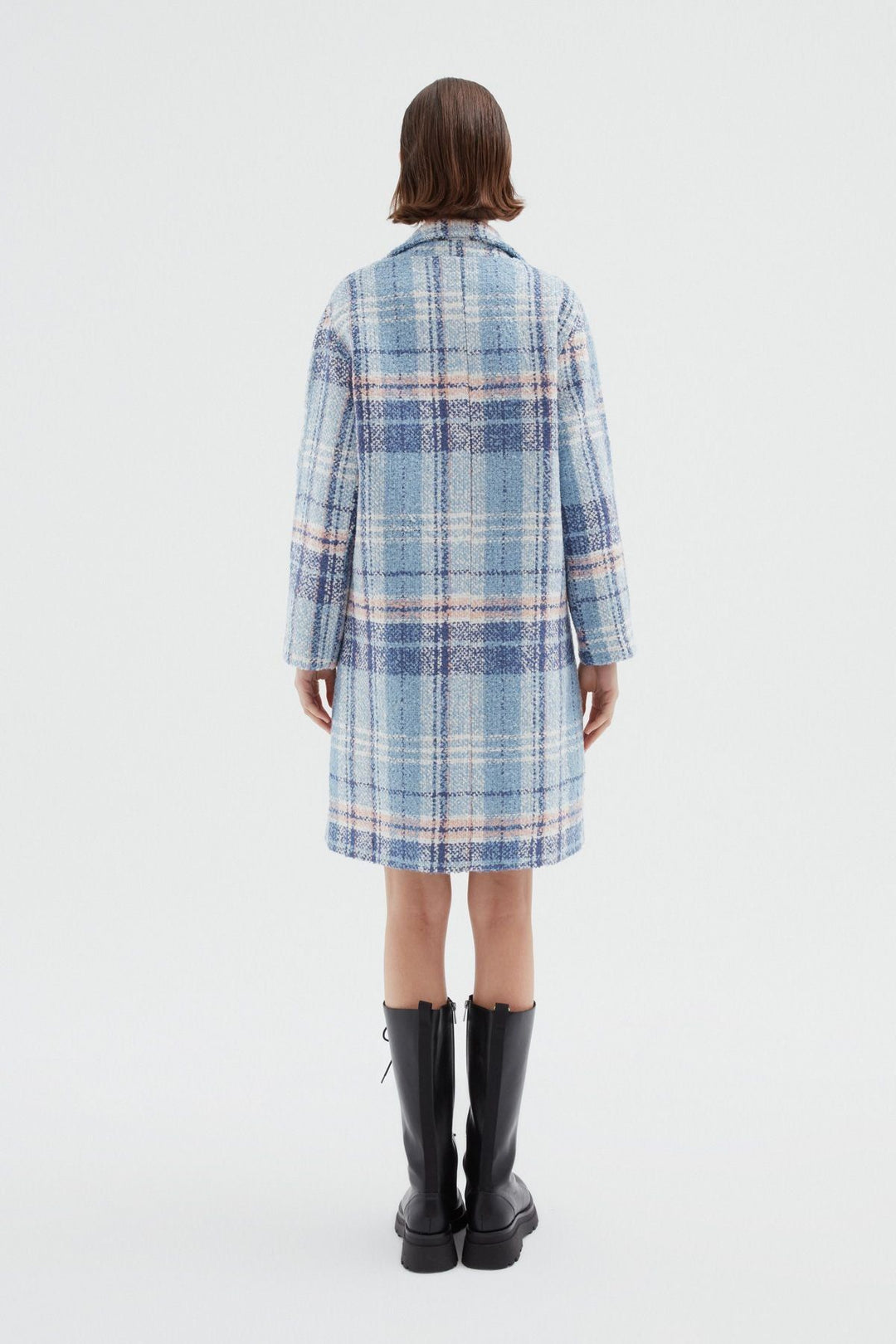 Striped Cachet Coat Blue