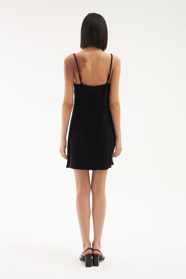 Strap Stone Accessory Dress Black