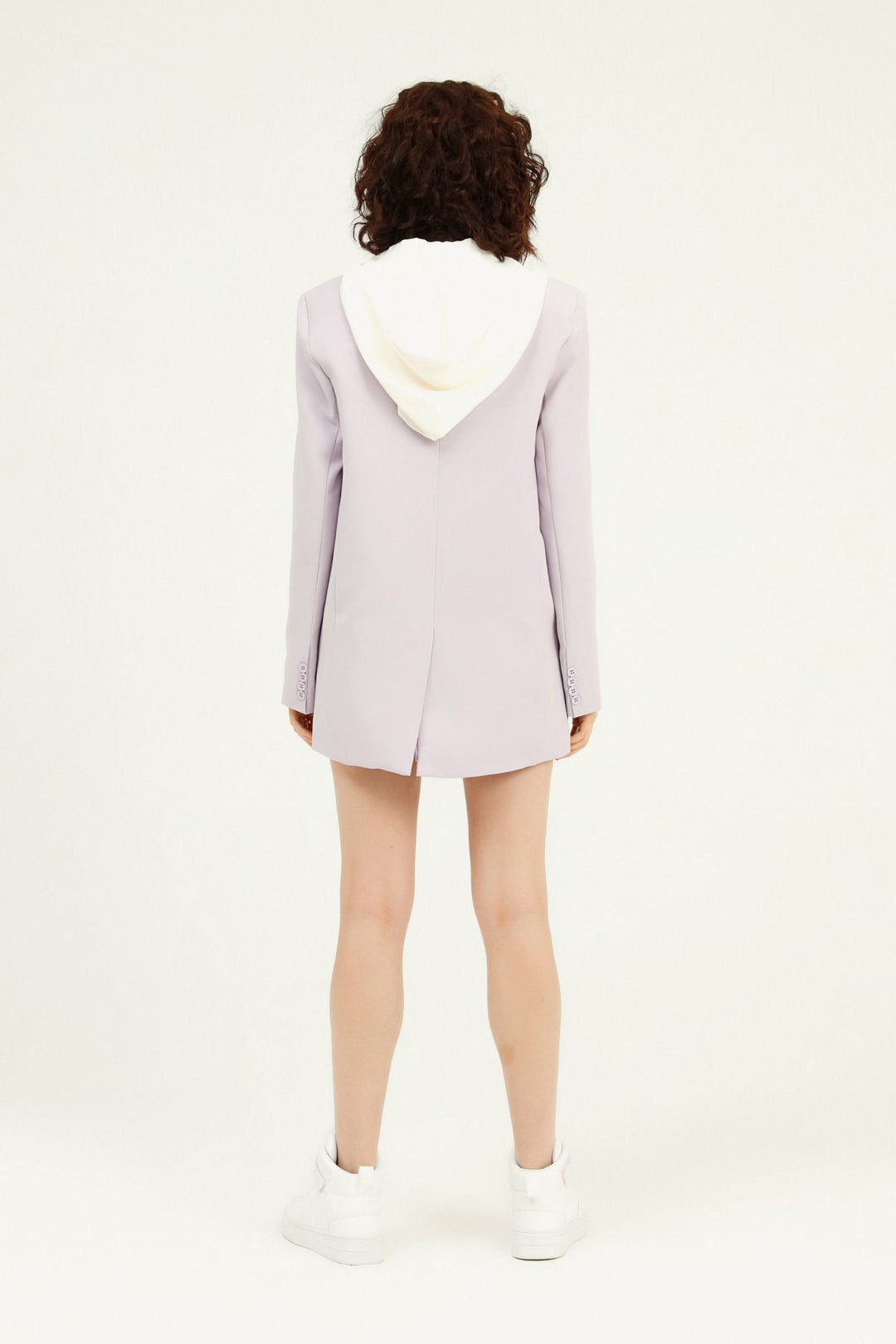 Hooded Blazer Jacket Lilac