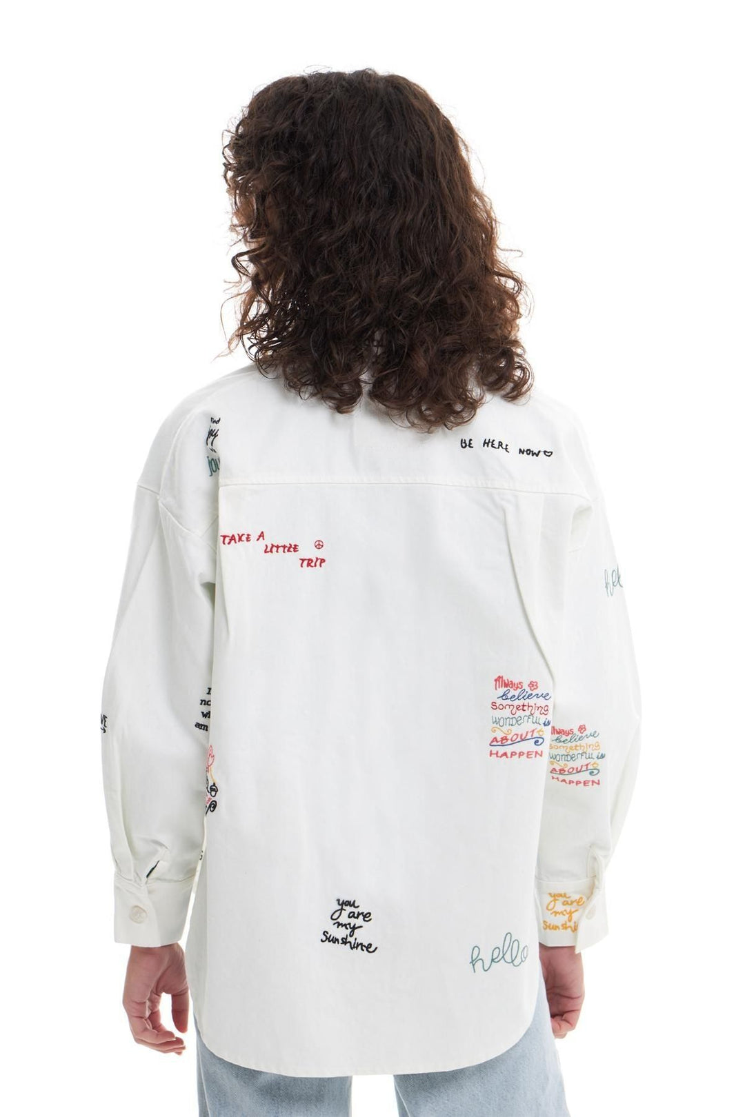 Color Printed Jacket Ecru