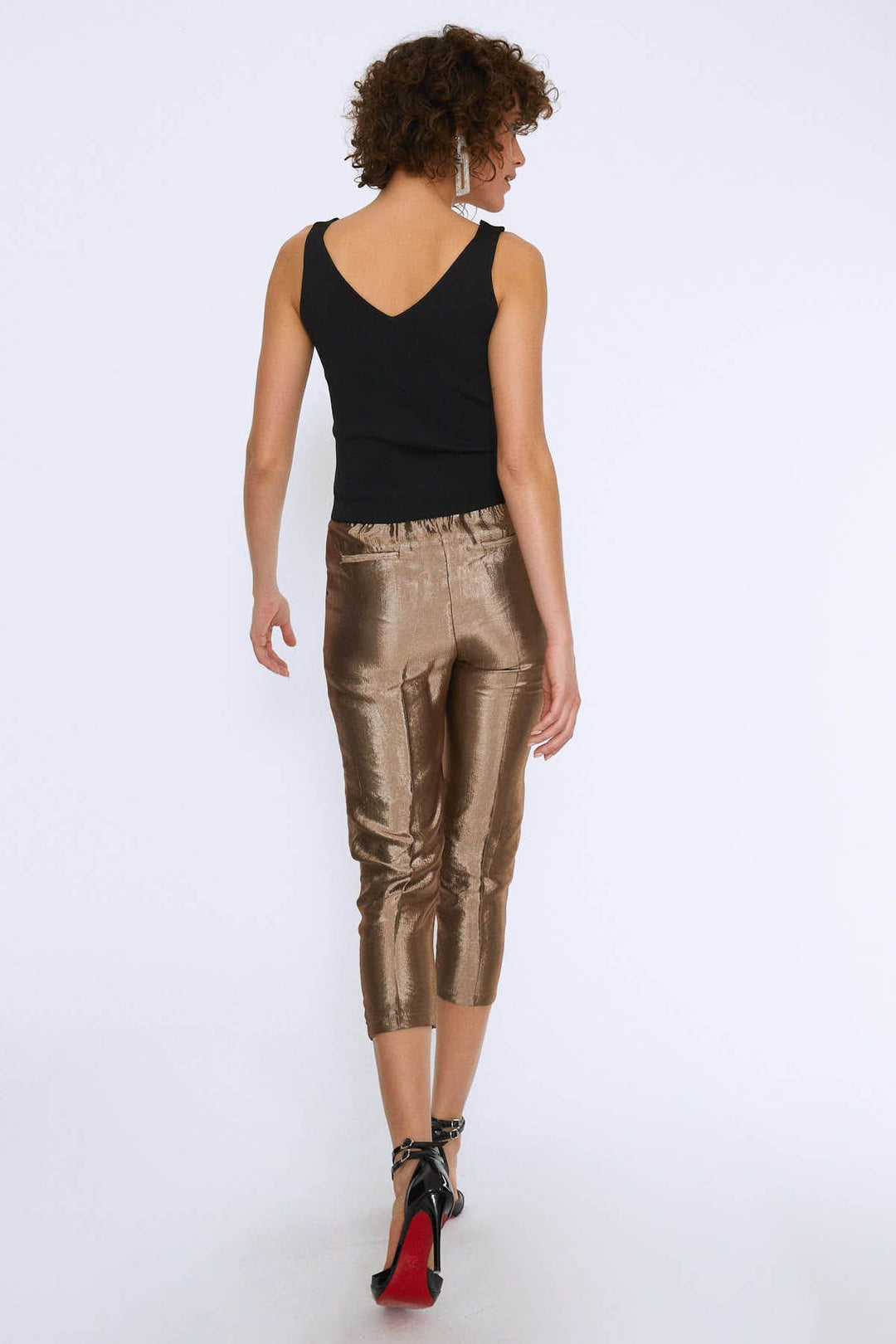 Strap V Neck Knitwear Black