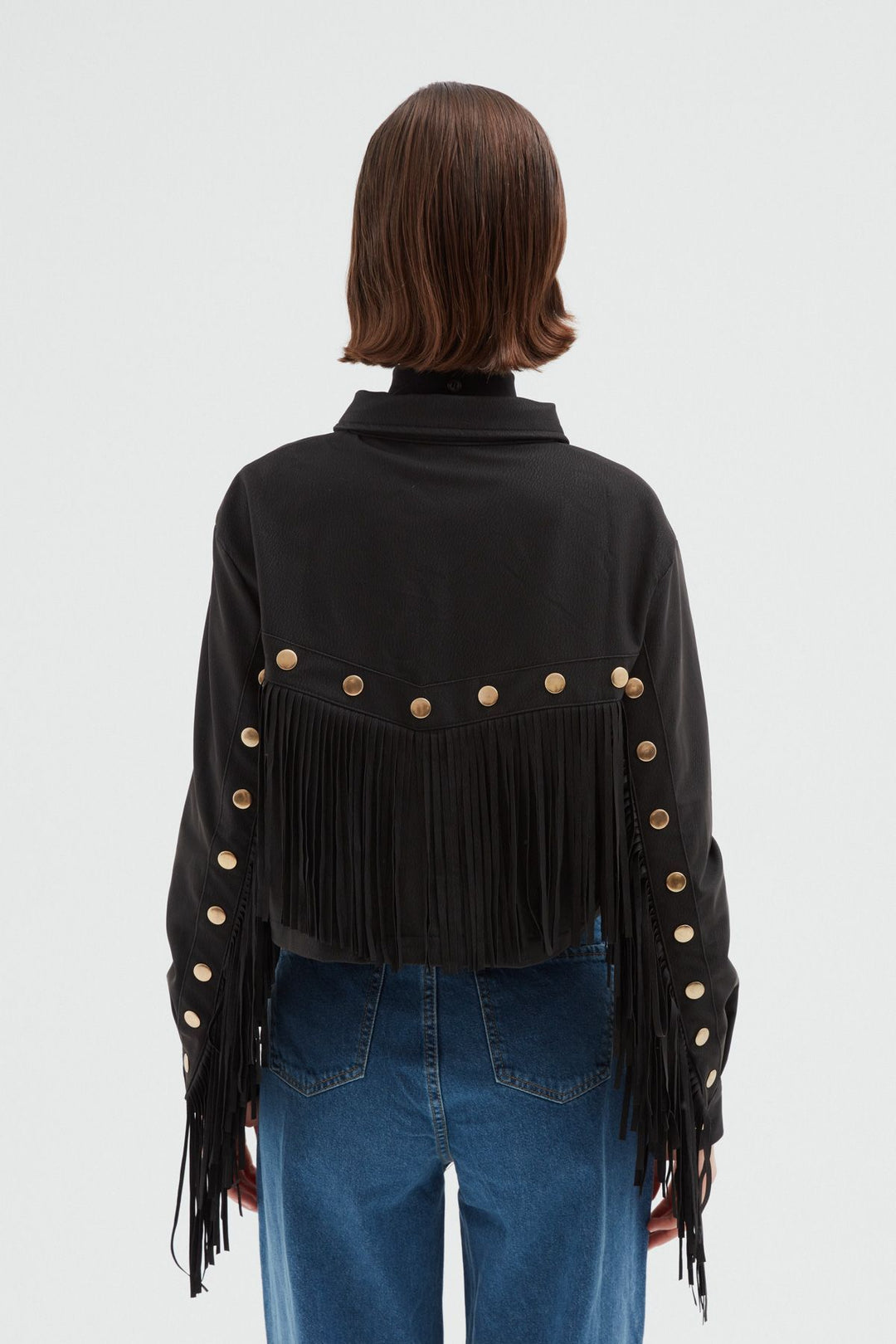 Tassel Detailed Jacket Black